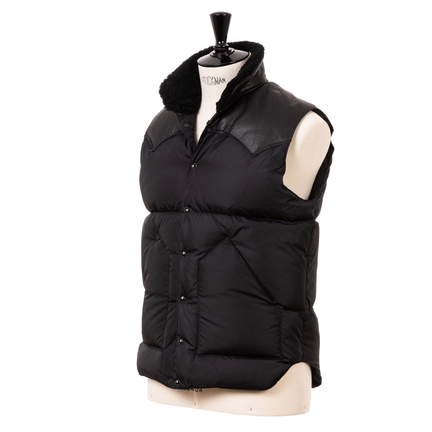 Rocky Mountain Featherbed x MJ: Daunenweste "Christy Vest" mit Lammfellkragen